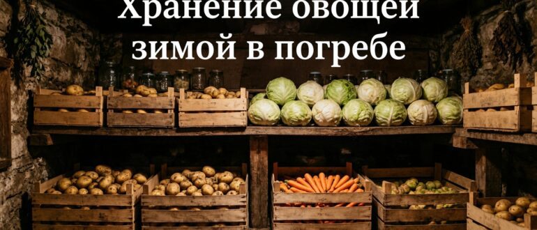 Хранение овощей зимой в погребе