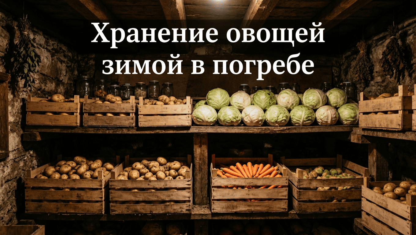 Хранение овощей зимой в погребе