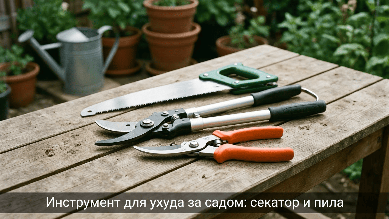 Инструмент для ухода за садом: секатор и пила