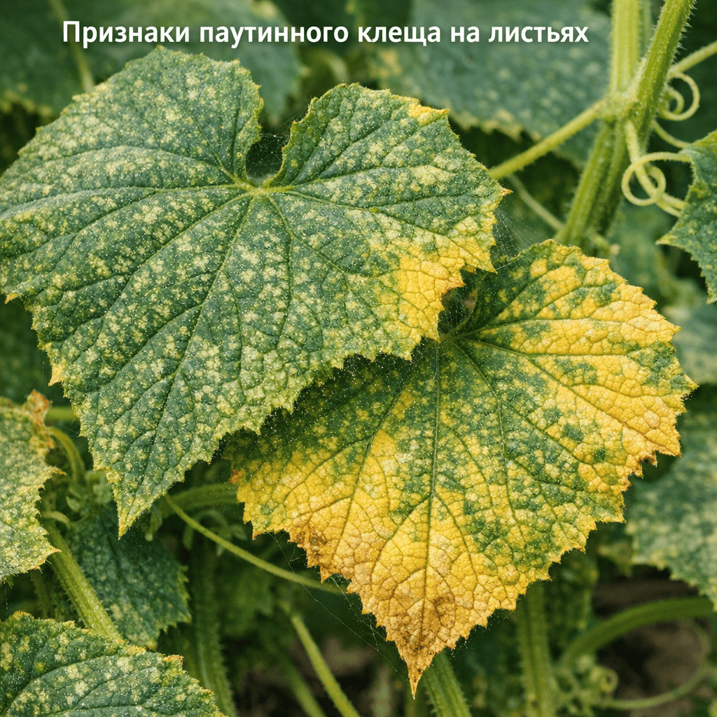 Признаки паутинного клеща на листьях