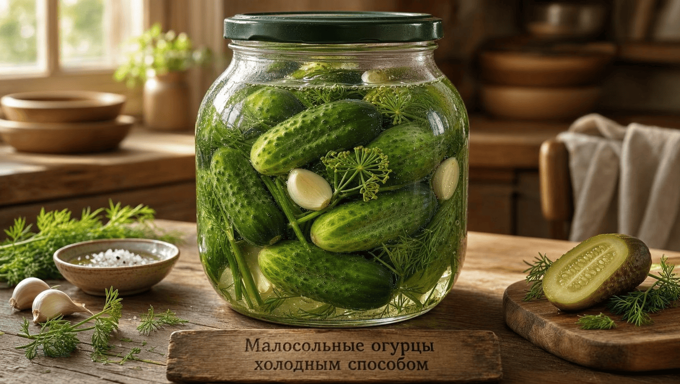 Малосольные огурцы холодным способом