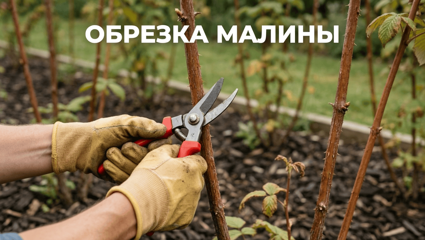 Обрезка малины секатором