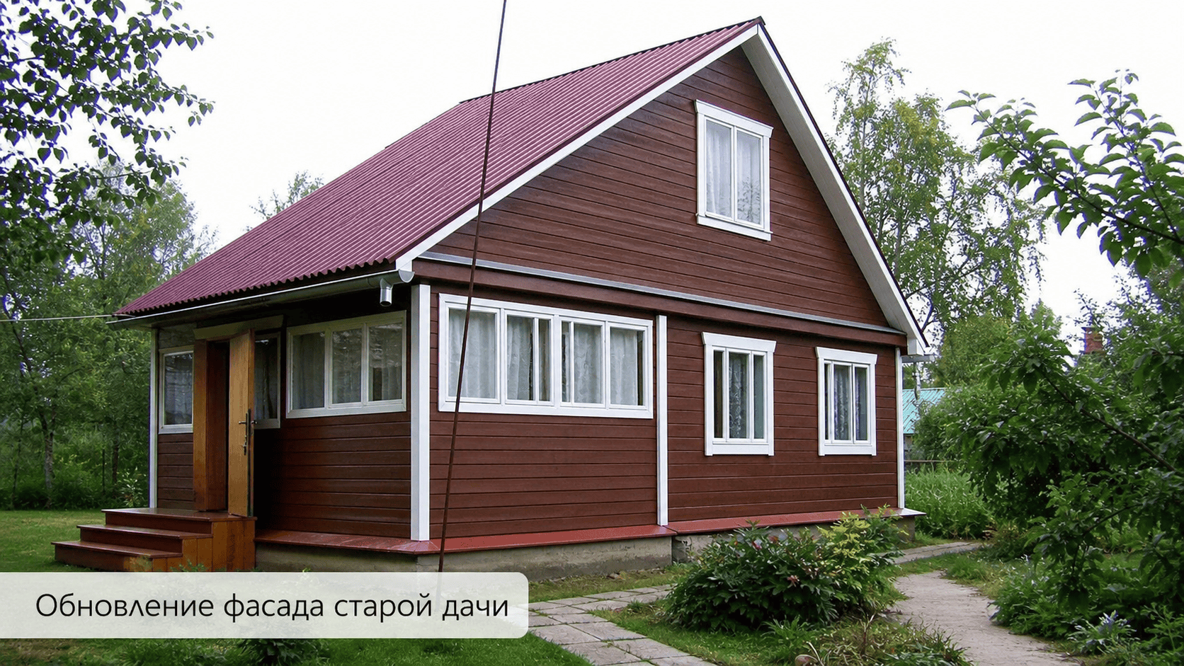 Обновление фасада старой дачи