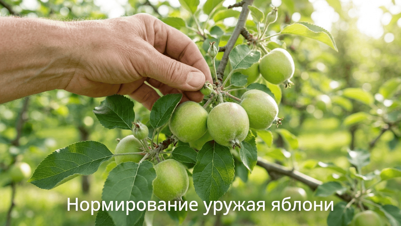Нормирование урожая яблони