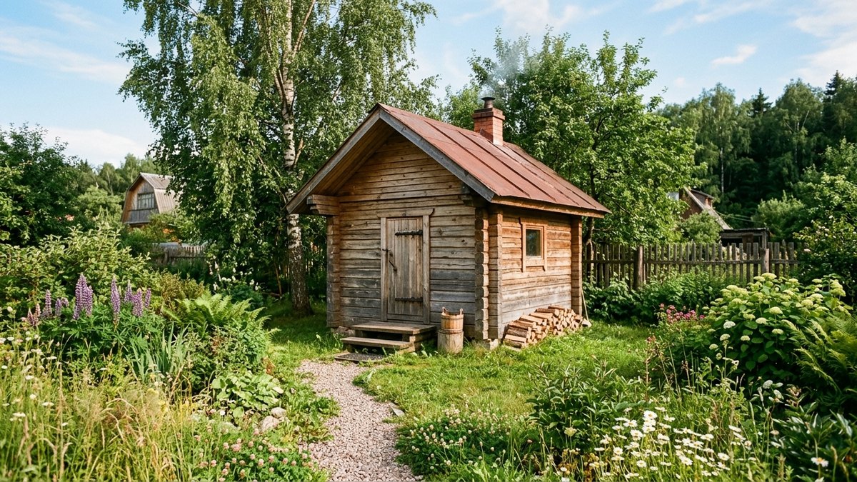 Баня из профилированного бруса на даче