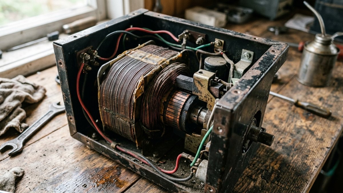 Электромеханический стабилизатор напряжения с щёткой на трансформаторе