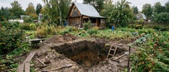 Строительство погреба на дачном участке, земляные работы